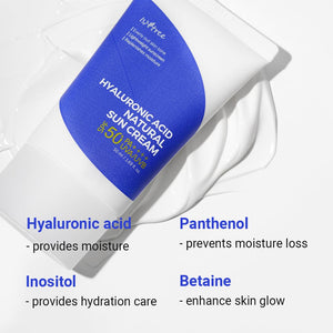 [Isntree] Hyaluronic Acid Natural Sun Cream (Mineral Physical Sunscreen) SPF50+ PA++++