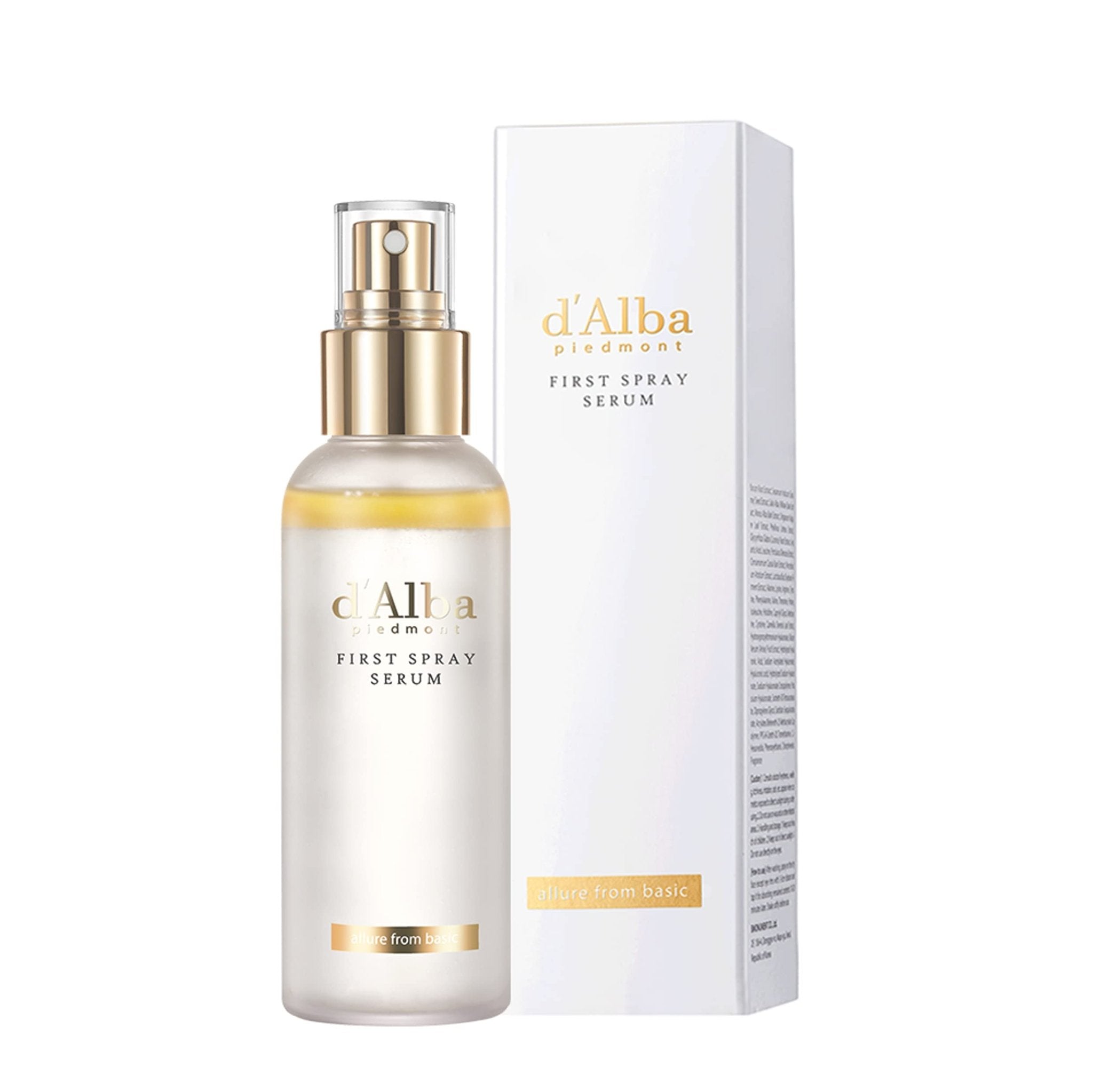 [d'Alba] White Truffle First Spray Serum 100ml - Fresh Mask Korean Beauty