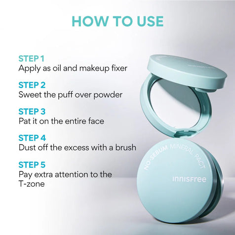 [Innisfree] No Sebum Mineral Pact - Fresh Mask Korean Beauty