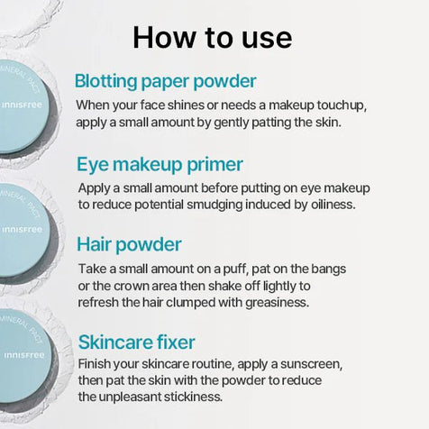 [Innisfree] No Sebum Mineral Pact - Fresh Mask Korean Beauty