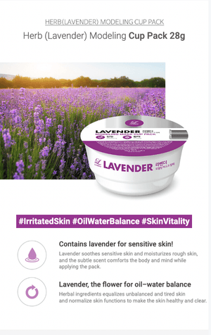 [Lindsay] Lavender Modeling Mask Cup Pack - Fresh Mask Korean Beauty