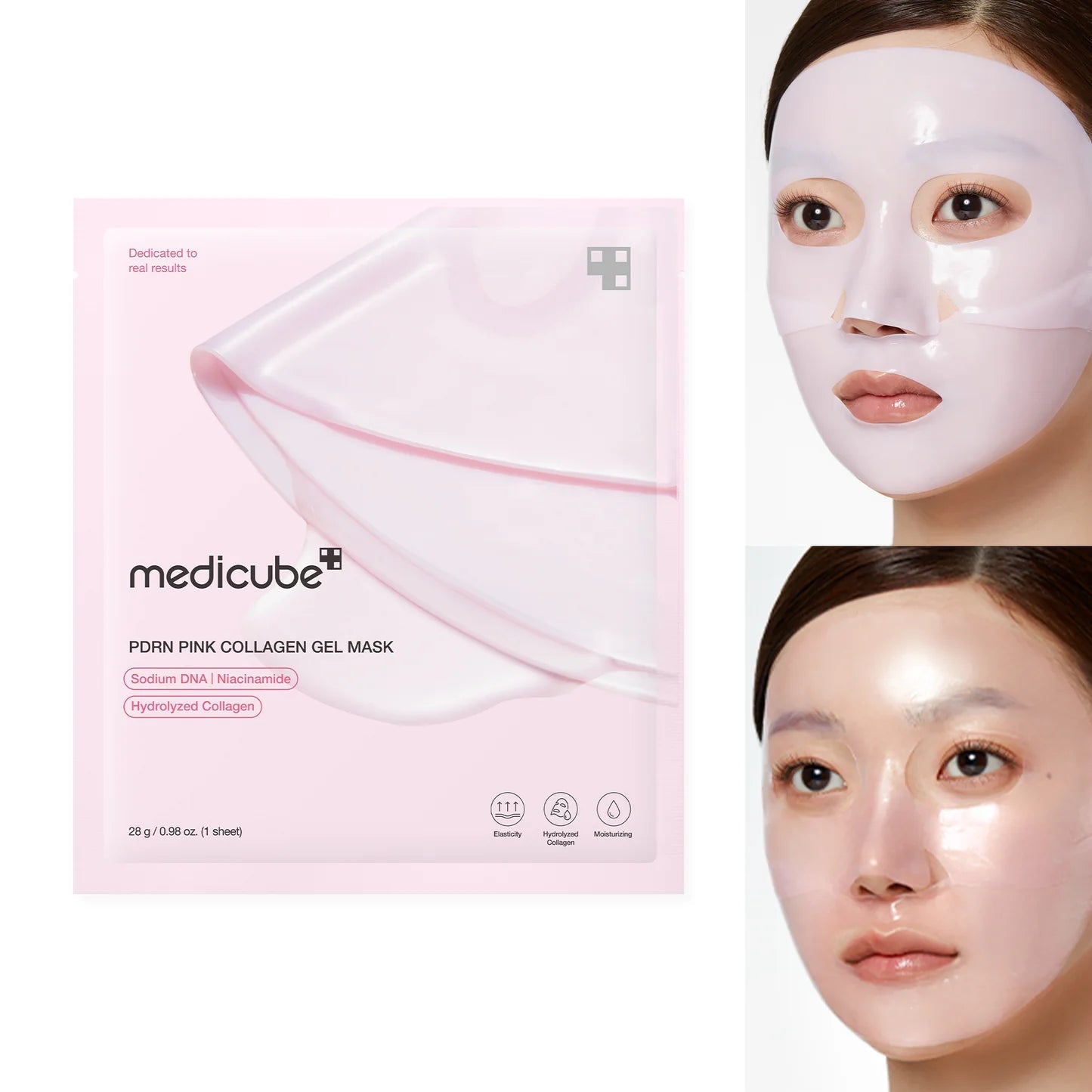 [Medicube] PDRN Pink Collagen Gel Mask Pack (4ea) - Fresh Mask Korean Beauty