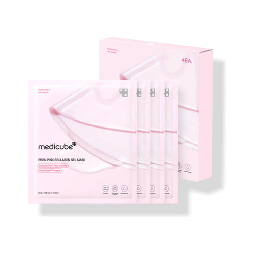 [Medicube] PDRN Pink Collagen Gel Mask Pack (4ea) - Fresh Mask Korean Beauty