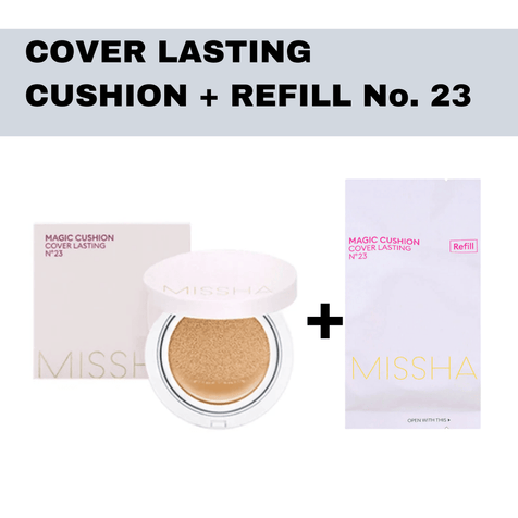[Missha] Magic Cushion Cover Lasting Combo: Cushion + Refill - Fresh Mask Korean Beauty