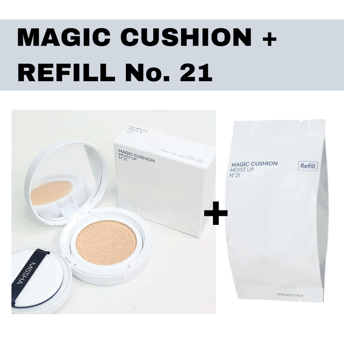 [Missha] Magic Cushion Moist Up Combo: Cushion + Refill - Fresh Mask Korean Beauty