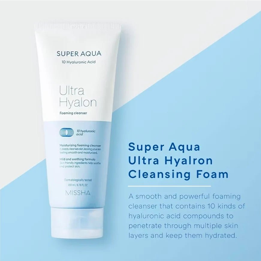 [Missha] Super Aqua Ultra Hyalron Cleansing Foam - Fresh Mask Korean Beauty