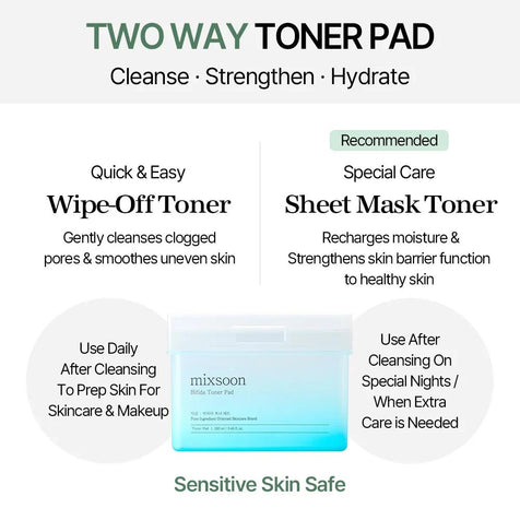[Mixsoon] Bifida Toner Pad (120 pads) - Fresh Mask Korean Beauty