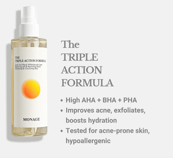 [MONAGE] The Triple - Action Formula Acne Mist - Fresh Mask Korean Beauty