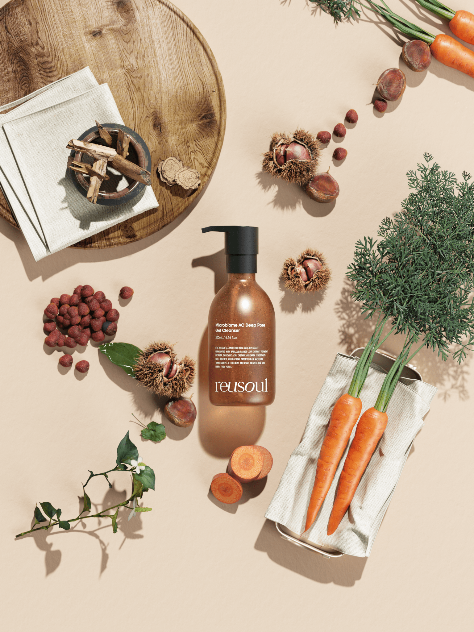[REUSOUL] Microbiome AC Deep Pore Gel Cleanser 200ml - Fresh Mask Korean Beauty