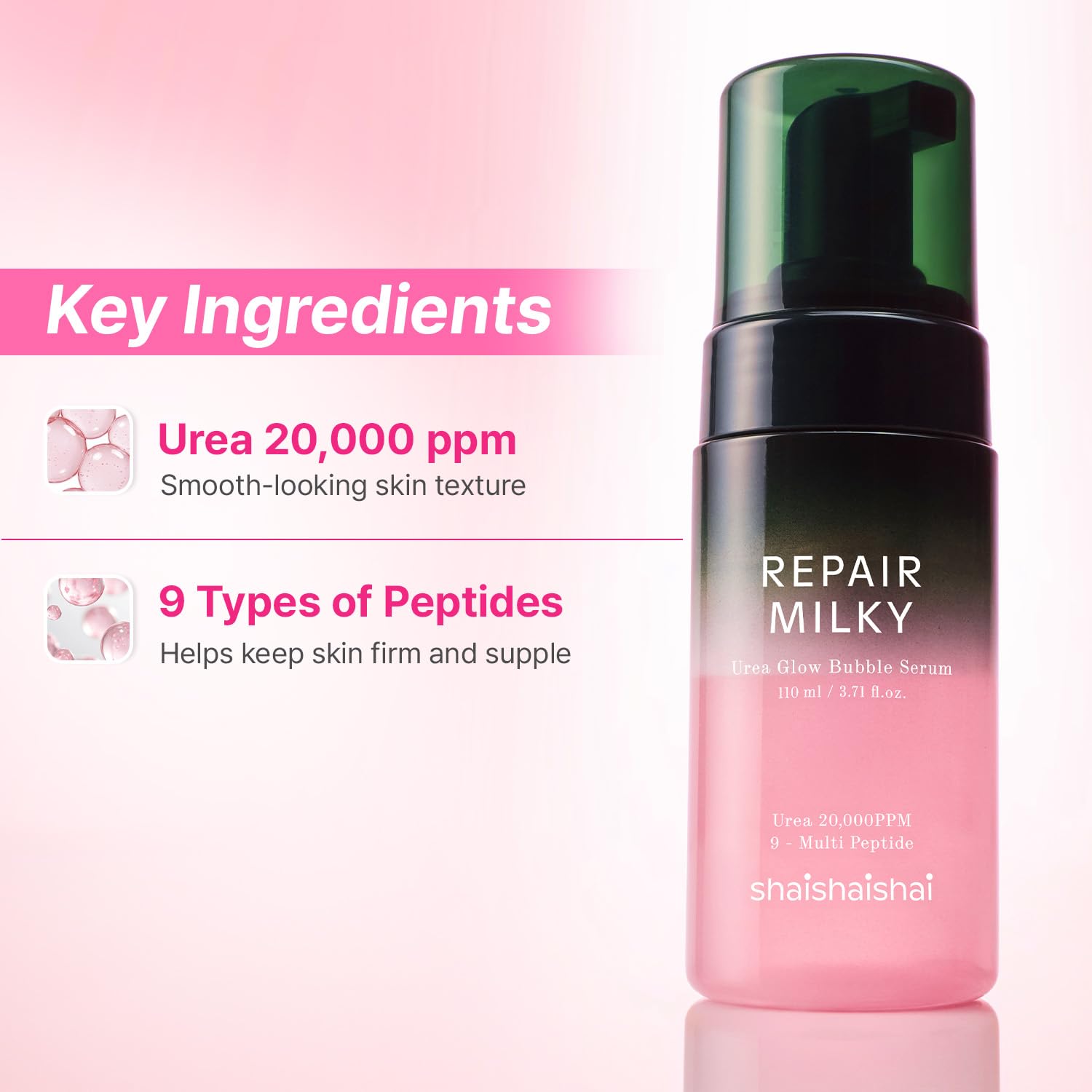 [Shaishaishai] Repair Milky Urea Glow Bubble Serum - Fresh Mask Korean Beauty