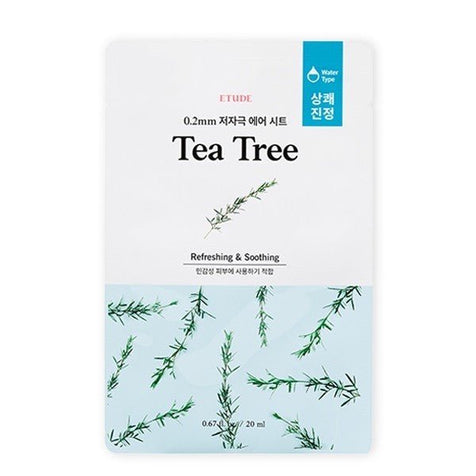 [Etude] 0.2 THERAPY AIR MASK - Tea Tree - Fresh Mask Korean Beauty