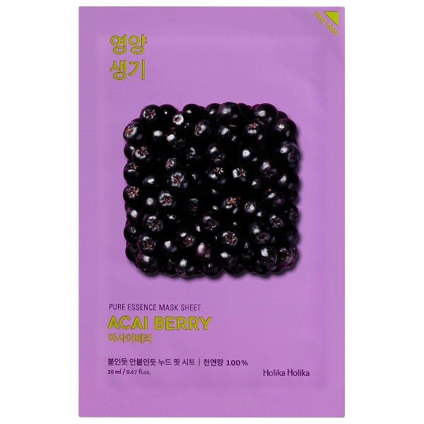 [Holika Holika] Pure Essence Mask Sheet Acai Berry - Fresh Mask Korean Beauty