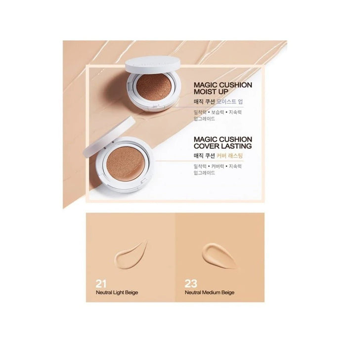 [Missha] Magic Cushion Cover Lasting SPF50 PA+++ - Fresh Mask Korean Beauty
