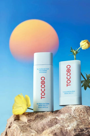 [Tocobo] Soothing Sun Duo: Bio Watery Sun Cream & Cotton Soft Sun Stick - Fresh Mask Korean Beauty
